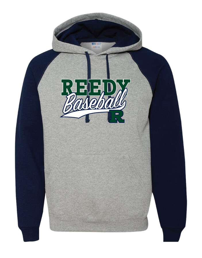 Reedy Baseball - Block Script - Raglan Hoodie