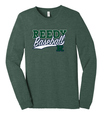 Reedy Baseball - Block Script - Bella+Canvas Long Sleeve