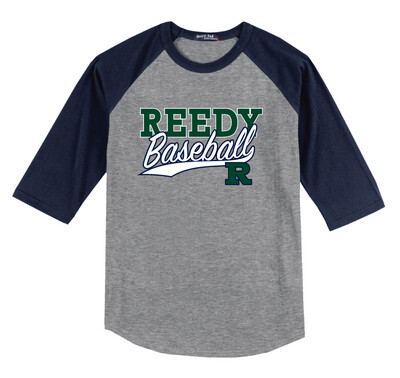 Reedy Baseball - Block Script - Raglan Baseball