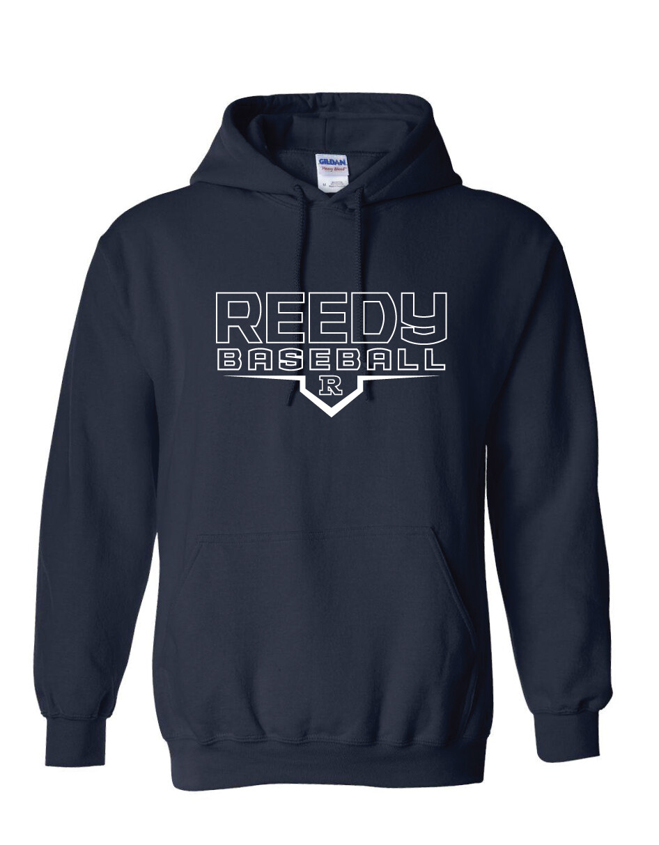Reedy Baseball - Modern Plate - Hoodie, Garment Color: Navy