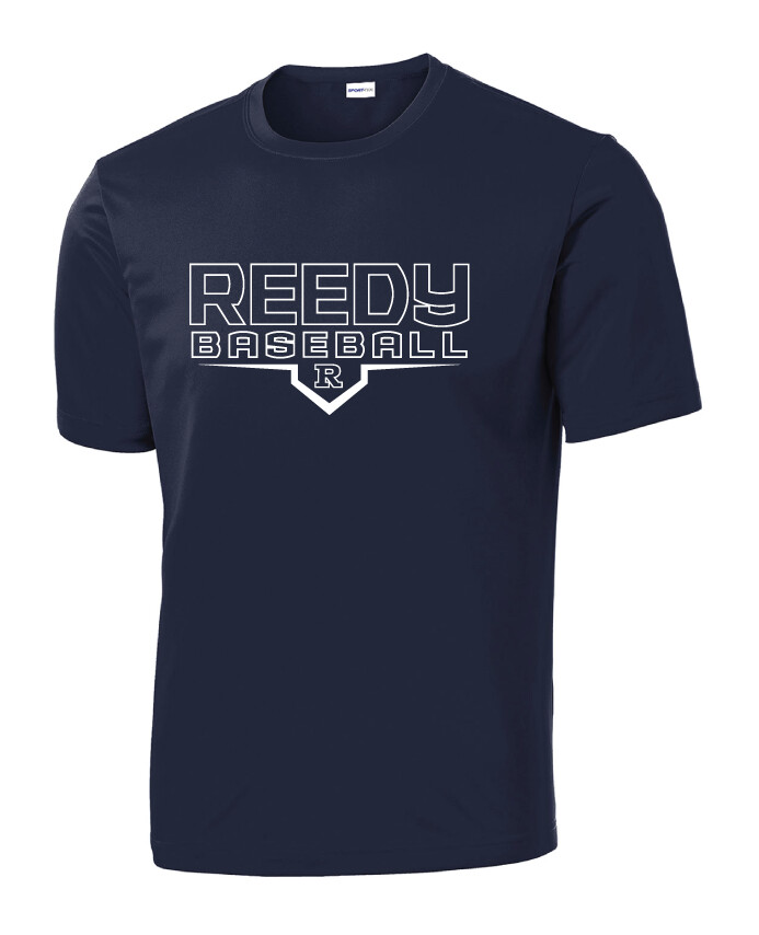 Reedy Baseball - Modern Plate - Dri-Fit Short Sleeve, Garment Color: Navy