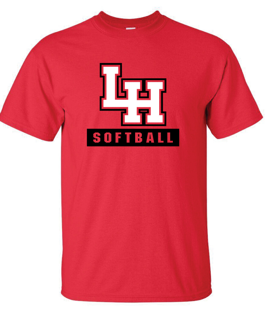 LH Softball - Big LH - Short Sleeve, Color: Red