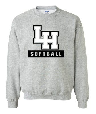 LH Softball - Big LH - Crew Sweatshirt
