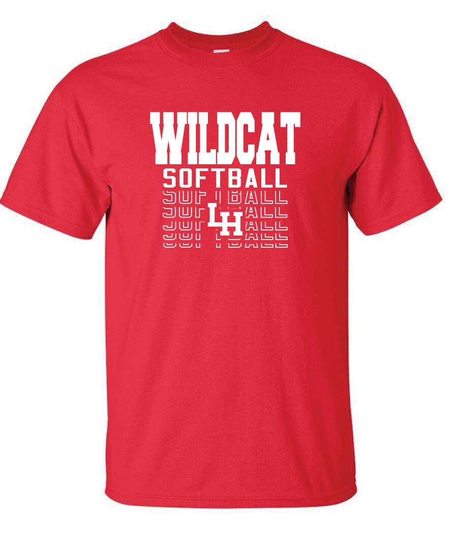 LH Softball - Fade Away - Short Sleeve, Color: Red