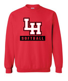 LH Softball - Big LH - Crew Sweatshirt