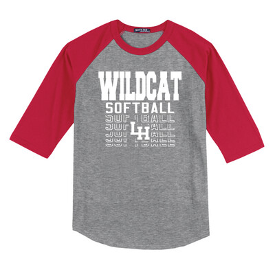 LH Softball - Fade Away - Raglan Baseball