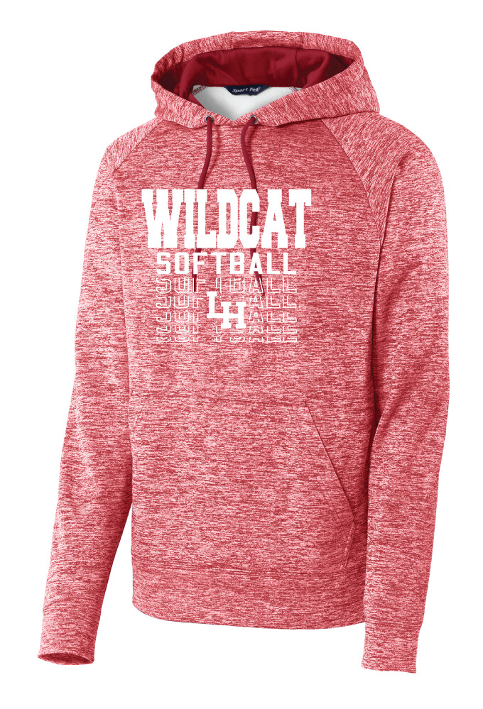 LH Softball - Fade Away - Electric Dri-Fit Hoodie, Color: Red