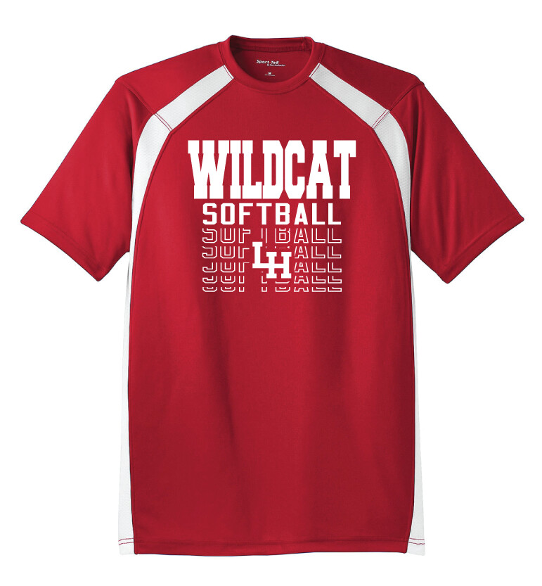 LH Softball - Fade Away - DryZone Dri-Fit, Color: Red