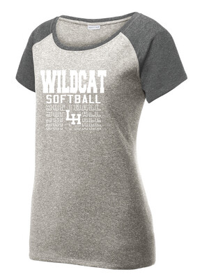 LH Softball - Fade Away - Heather Scoop Neck