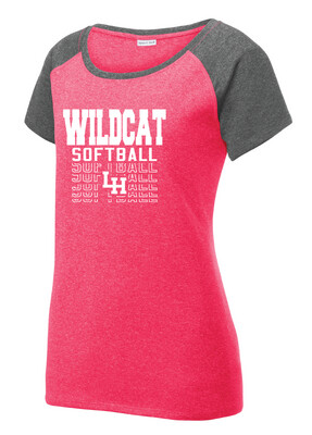 LH Softball - Fade Away - Heather Scoop Neck