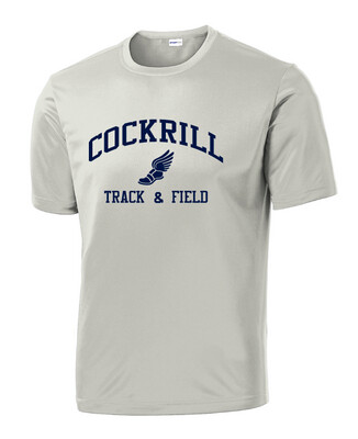 Cockrill T&amp;F - Boys Navy Design - Dri-Fit Short Sleeve