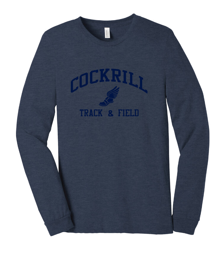 Cockrill T&amp;F - Boys Navy Design - Bella+Canvas Long Sleeve