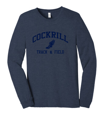 Cockrill T&amp;F - Boys Navy Design - Bella+Canvas Long Sleeve