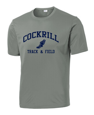 Cockrill T&amp;F - Boys Navy Design - Dri-Fit Short Sleeve