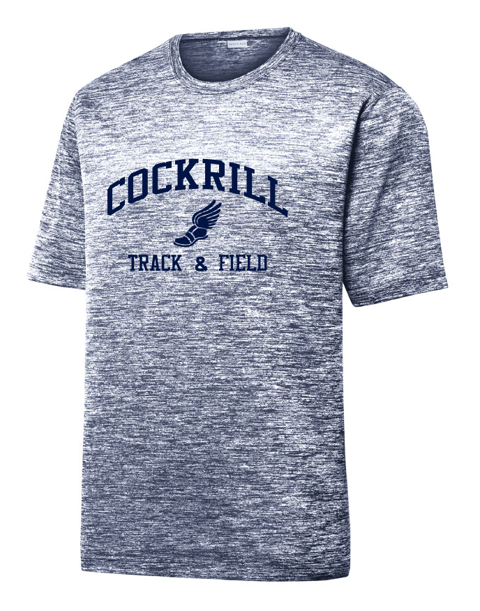 Cockrill T&amp;F - Boys Navy Design - Electric Dri-Fit Short Sleeve