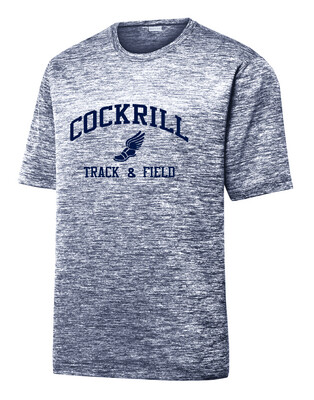 Cockrill T&amp;F - Boys Navy Design - Electric Dri-Fit Short Sleeve