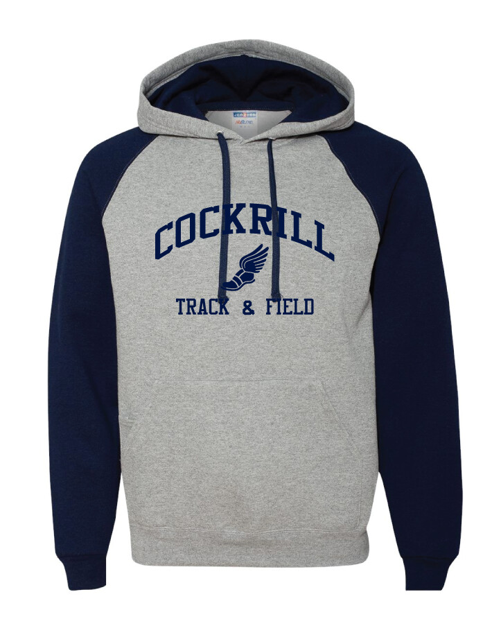 Cockrill T&amp;F - Boys Navy Design - Raglan Hoodie