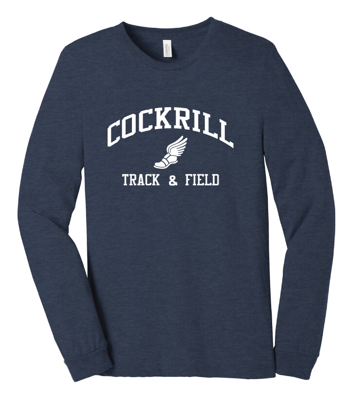 Cockrill T&amp;F - Boys White Design - Bella+Canvas Long Sleeve