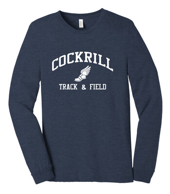 Cockrill T&amp;F - Boys White Design - Bella+Canvas Long Sleeve