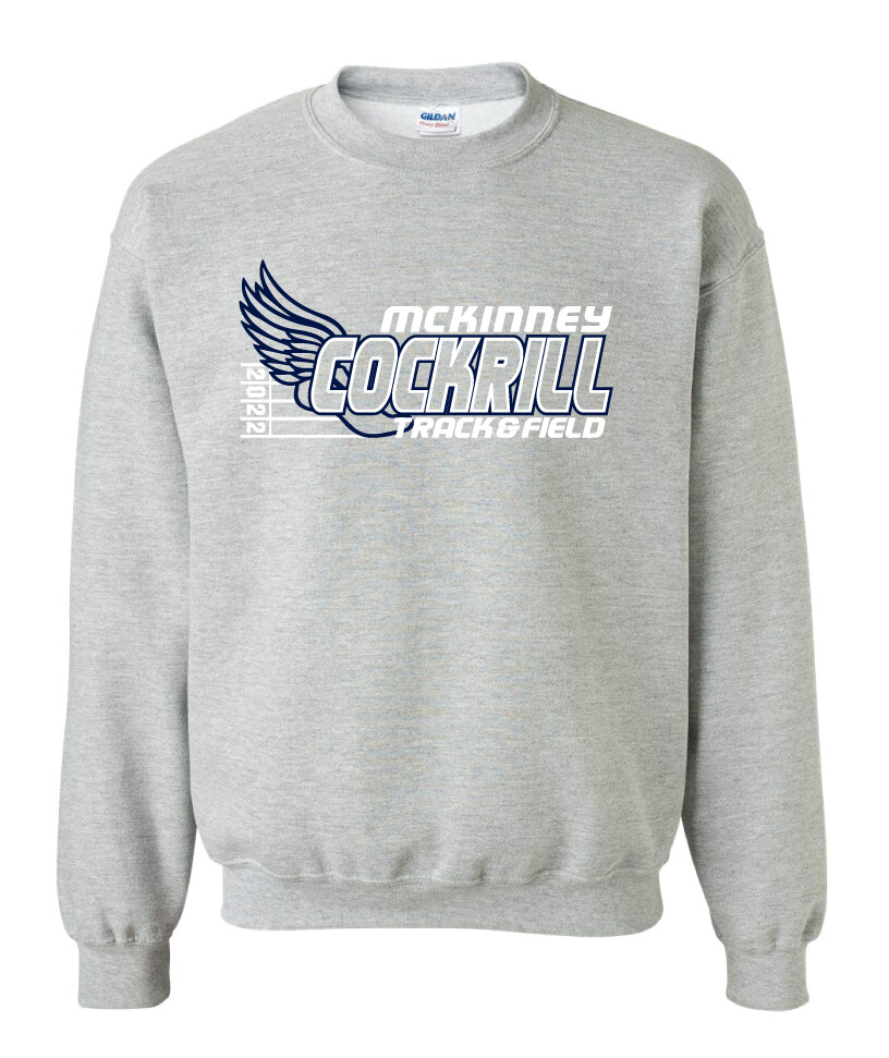 Cockrill T&amp;F - Girls Design - Crew Sweatshirt, Color: Athletic Heather