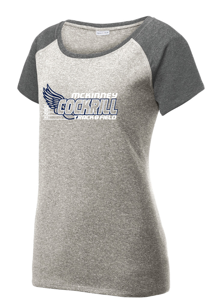 Cockrill T&amp;F - Girls Design - Heather Scoop Neck, Color: Grey / Graphite