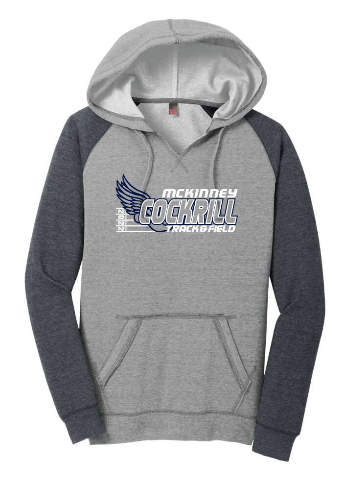 Cockrill T&amp;F - Girls Design - Lightweight Raglan Hoodie, Color: Heather Grey