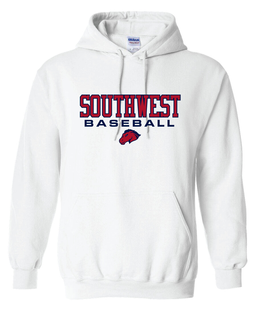 USW Baseball - Southwest Block - Hoodie, Color: White