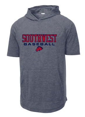 USW Baseball - Southwest Block - Tri-Blend Short Sleeve Hoodie
