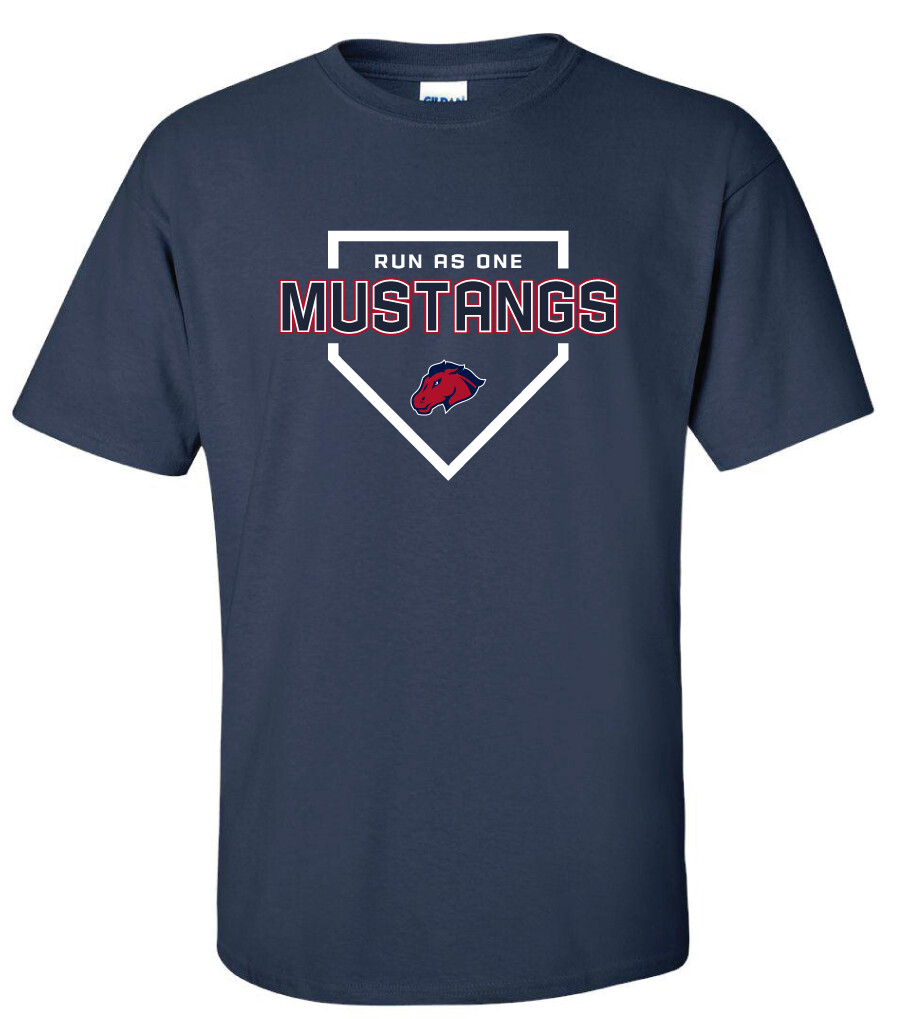 USW Baseball - Run as One - Short Sleeve, Color: Navy