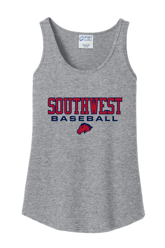 USW Baseball - Southwest Block - Cotton Tank, Color: Athletic Heather