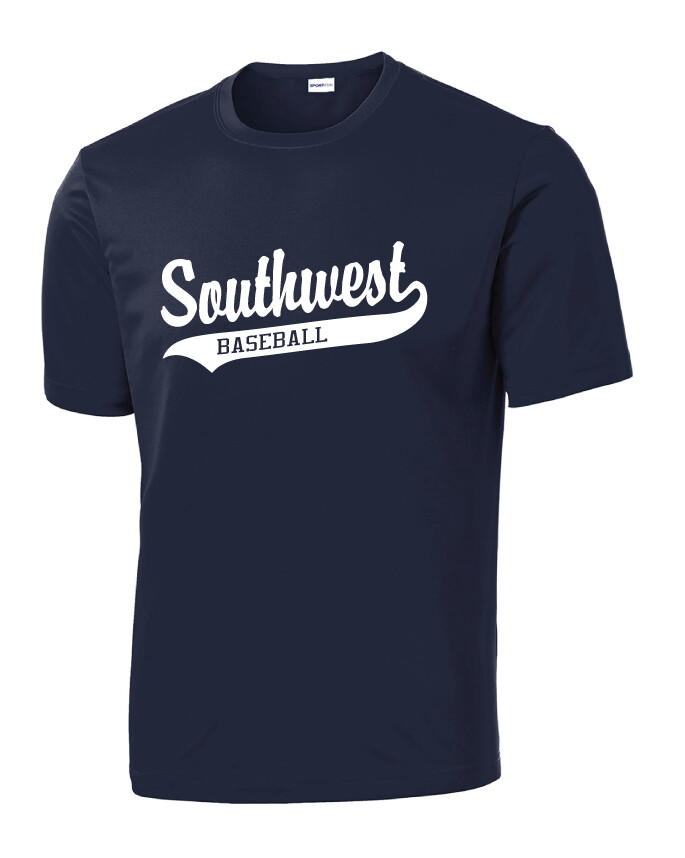 USW Baseball - Southwest Script - Dri-Fit Short Sleeve, Color: Navy