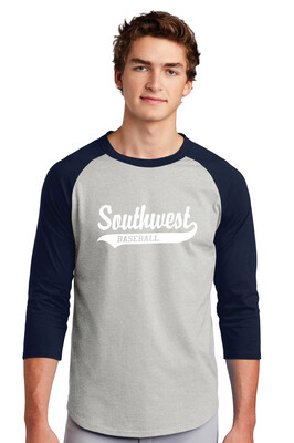 USW Baseball - Southwest Script - Raglan Baseball