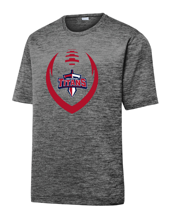 Centennial Football - Big Football - Electric Dri-Fit Short Sleeve, Color: Black / Grey