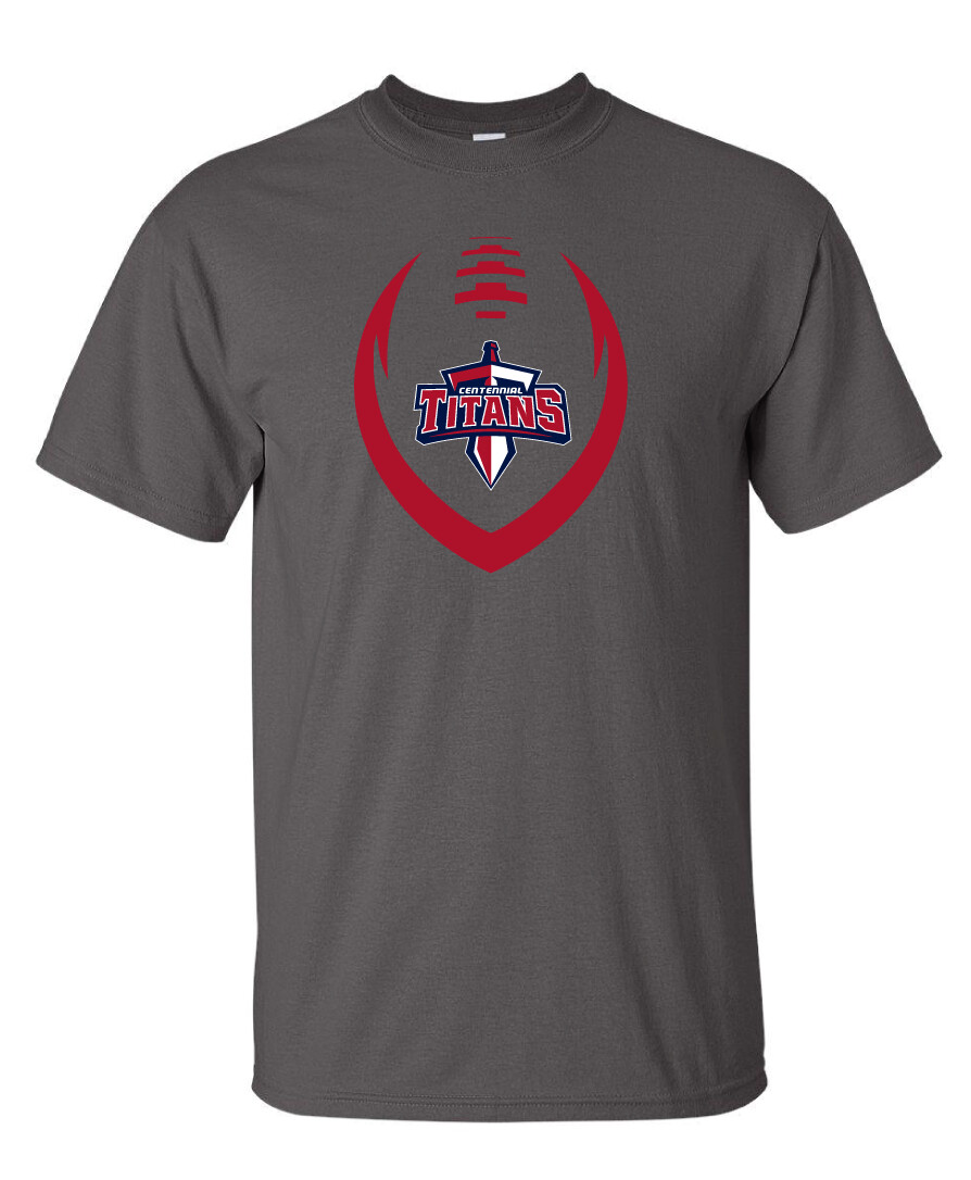 Centennial Football - Big Football - Short Sleeve, Color: Charcoal