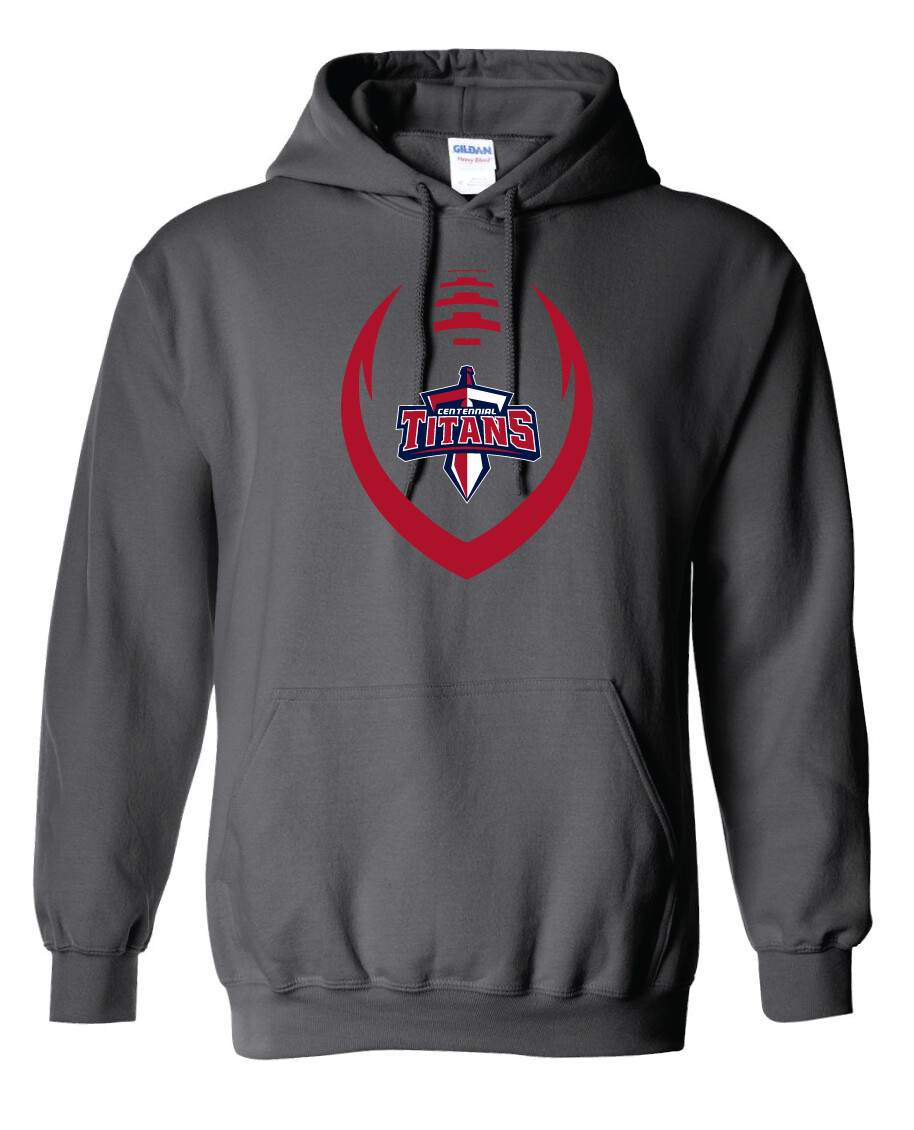 Centennial Football - Big Football - Hoodie, Color: Charcoal