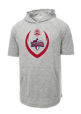 Centennial Football - Big Football - Tri-Blend Short Sleeve Hoodie