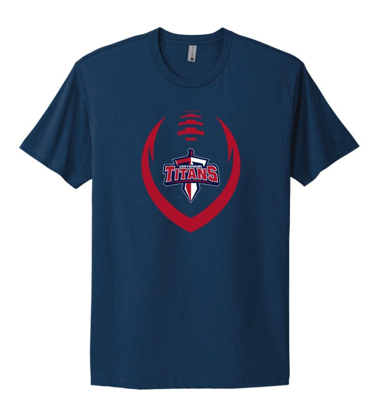Centennial Football - Big Football - Next Level Short Sleeve, Color: Cool Blue