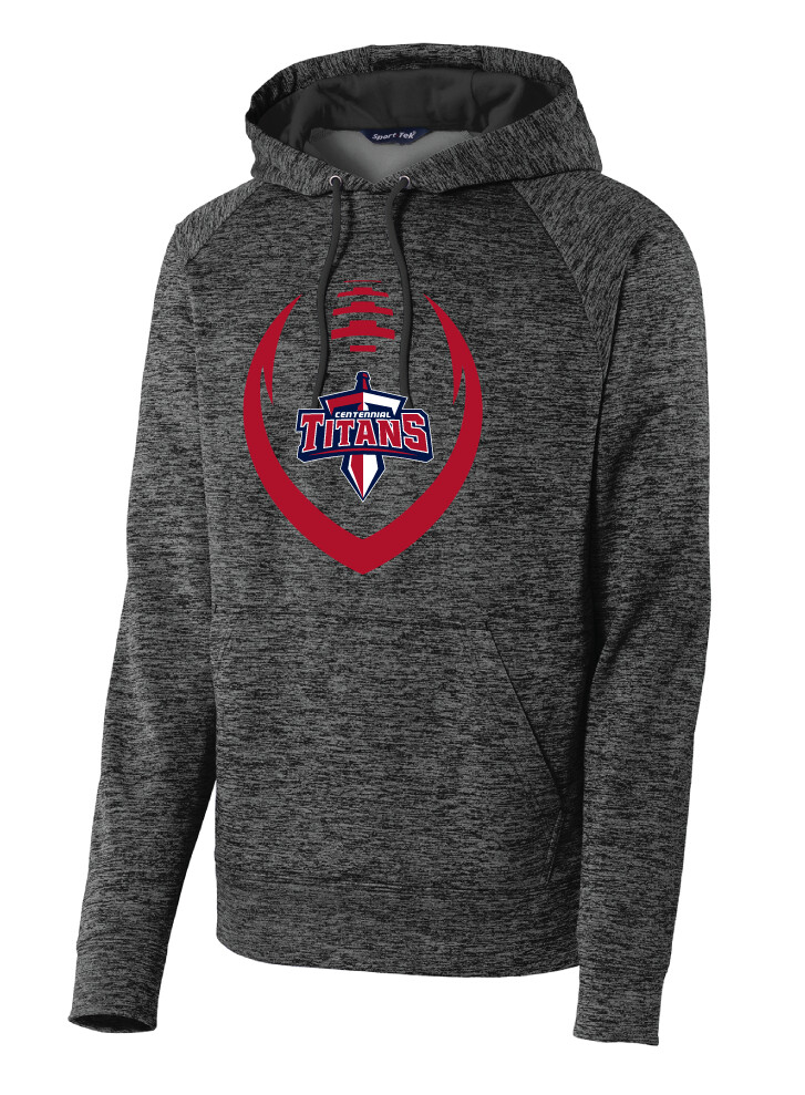 Centennial Football - Big Football - Electric Dri-Fit Hoodie, Color: Black / Grey
