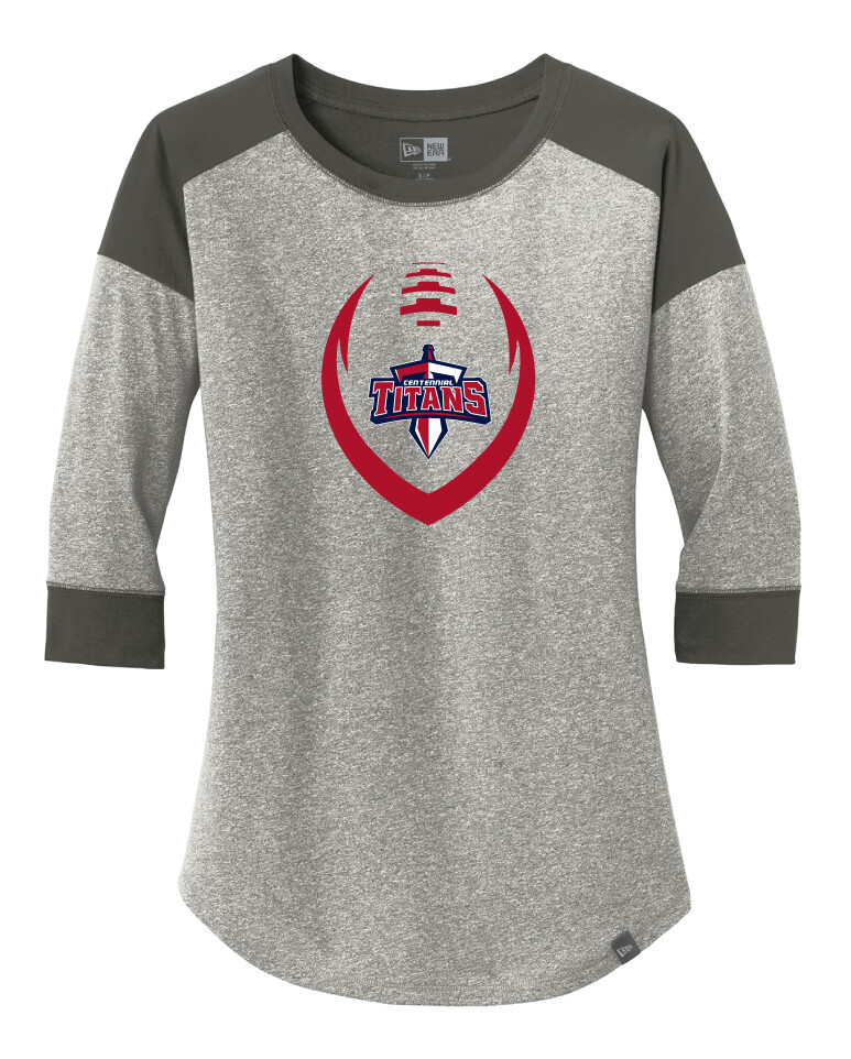 Centennial Football - Big Football - Raglan Tee, Color: Grey / Grey
