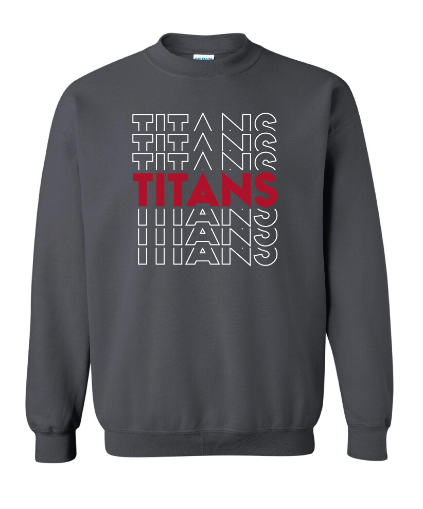 Centennial Football - Echo - Crew Sweatshirt, Color: Charcoal