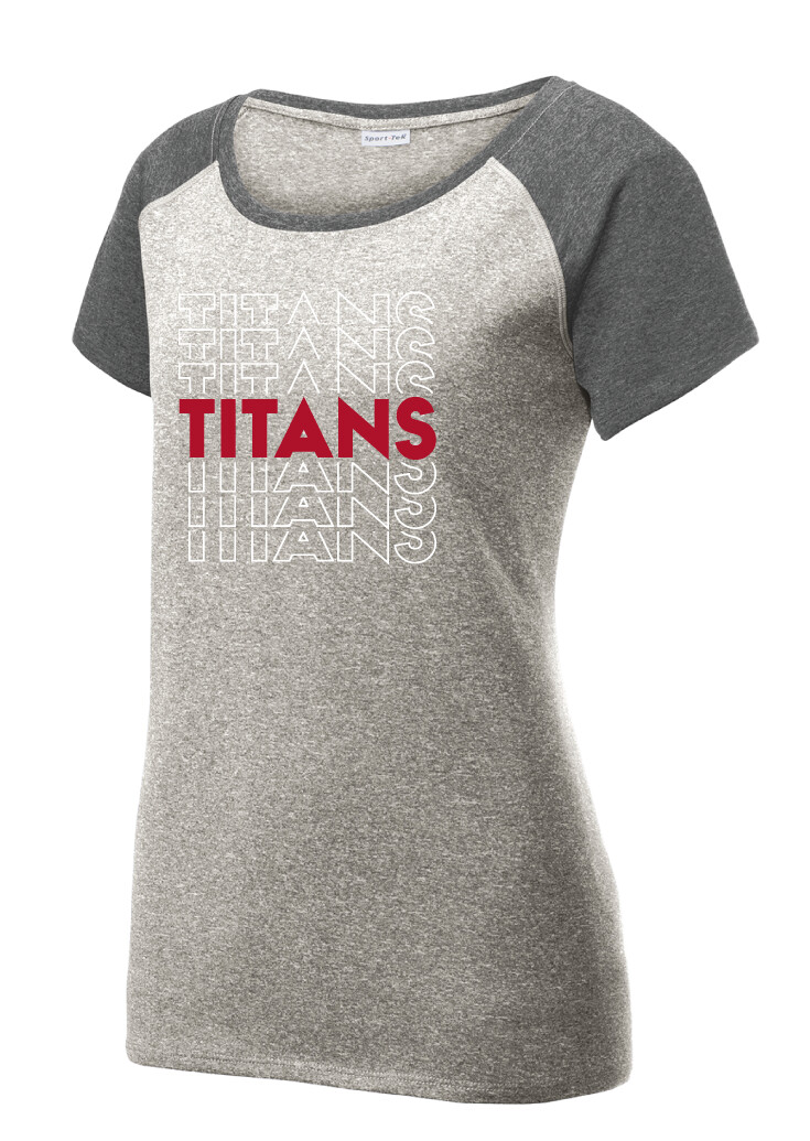Centennial Football - Echo - Heather Scoop Neck, Color: Grey / Graphite