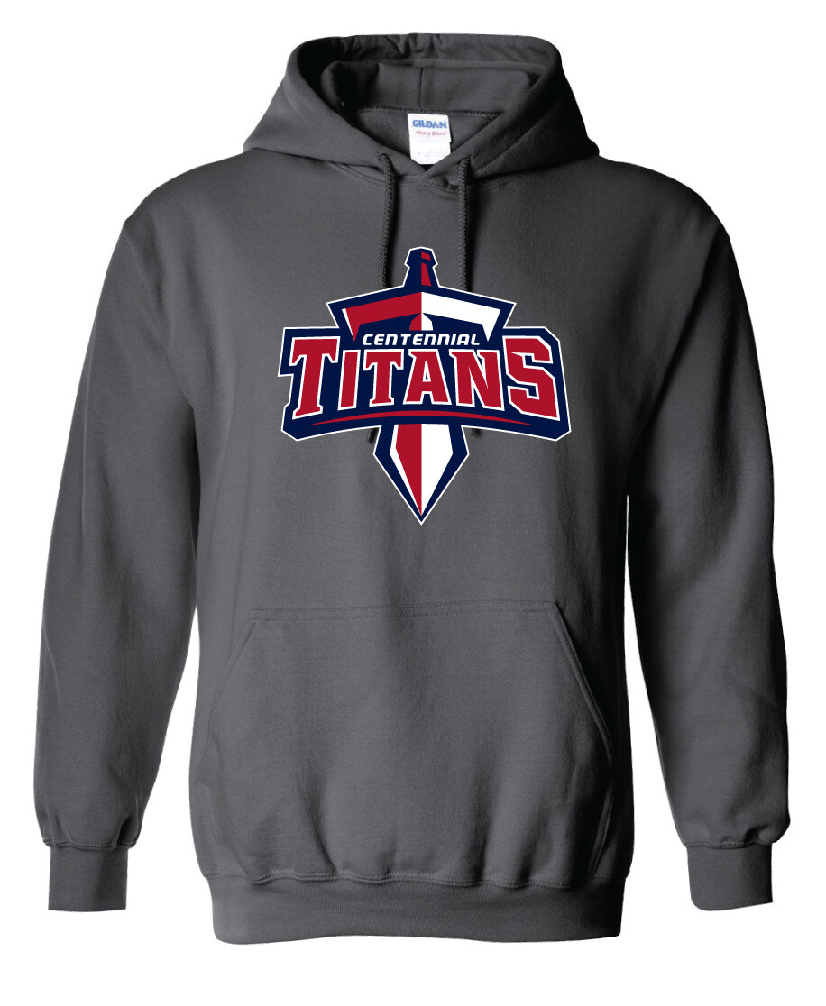 Centennial Football - Big Logo - Hoodie, Color: Charcoal