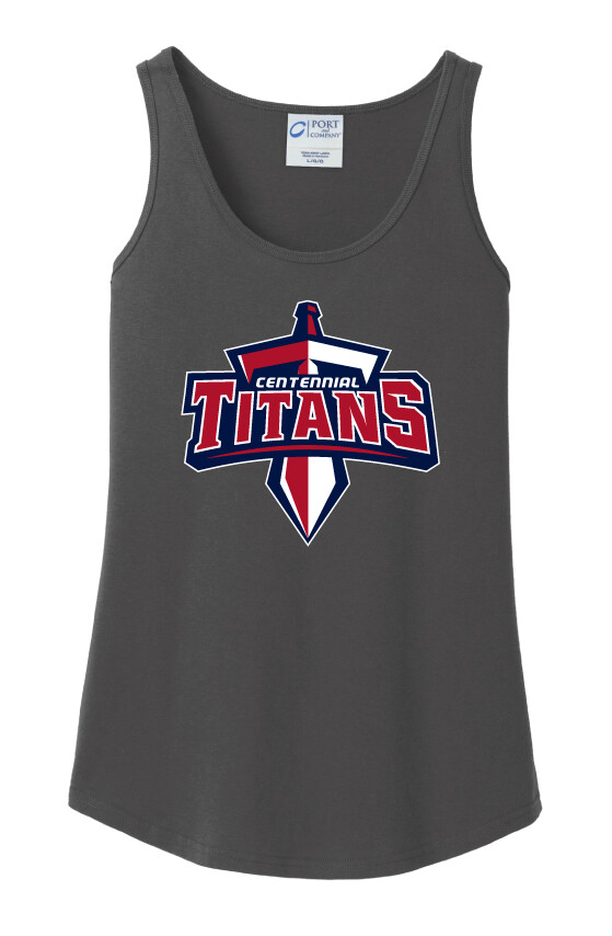 Centennial Football - Big Logo - Cotton Tank, Color: Charcoal
