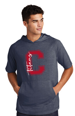 Centennial Football - Big C - Tri-Blend Short Sleeve Hoodie