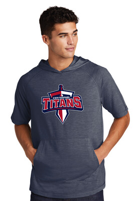 Centennial Football - Big Logo - Tri-Blend Short Sleeve Hoodie