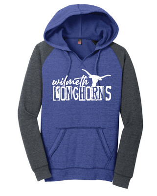 Wilmeth - Distressed Block - Lightweight Raglan Hoodie