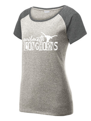Wilmeth - Distressed Block - Heather Scoop Neck