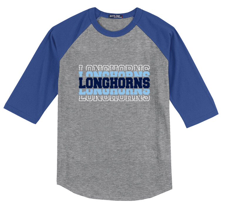 Wilmeth - Echo - Raglan Baseball, Garment Color: Grey / Royal