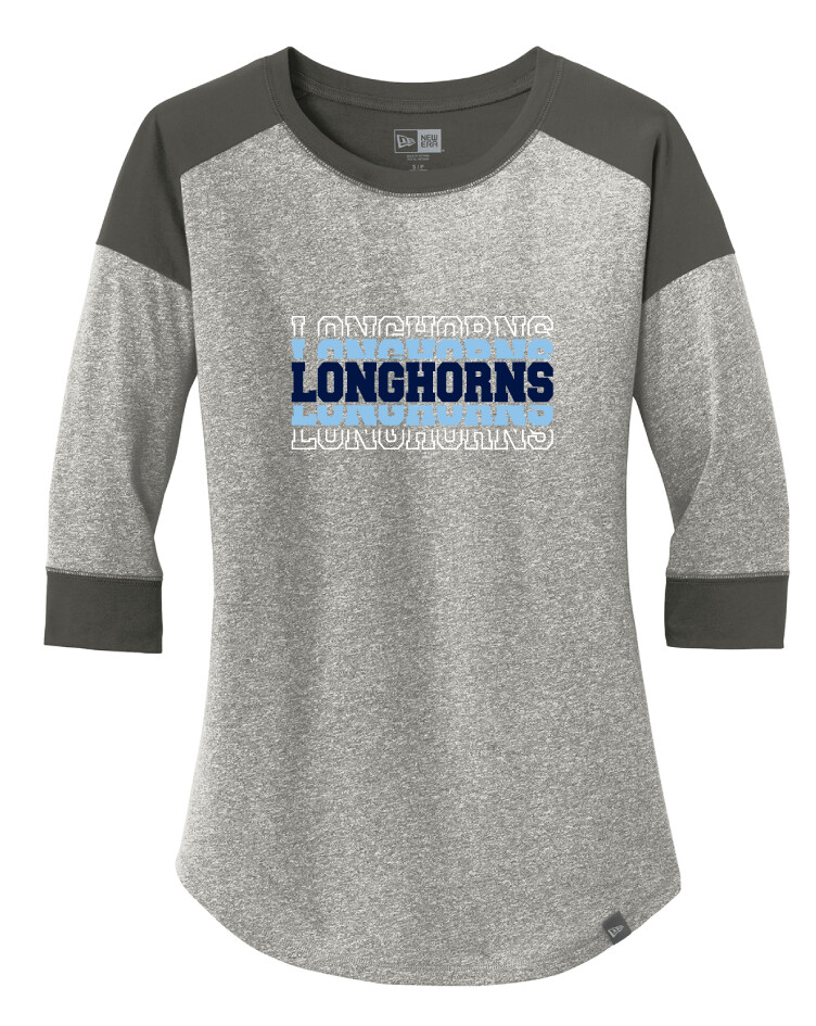 Wilmeth - Echo - 3/4 Sleeve Baseball Raglan Tee, Garment Color: Graphite / Light Graphite Heather