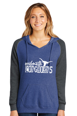 Wilmeth - Distressed Block - Lightweight Raglan Hoodie